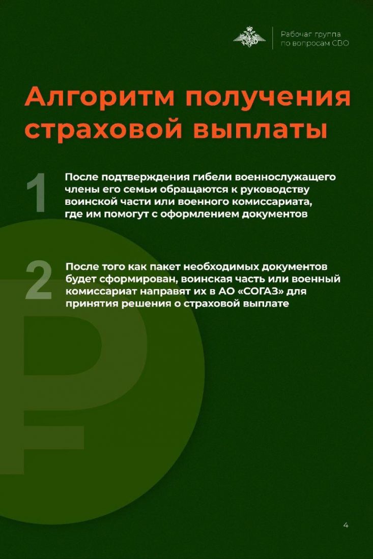 Страховая выплата 3 миллиона от компании СОГАЗ положена семьям погибших  участников СВО | Володарское сельское поселение